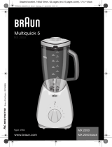 Braun Blender MX 2050 BLACK Používateľská príručka