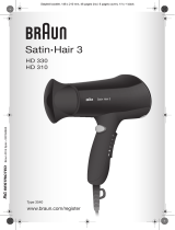 Braun HD330, HD310, Satin Hair 3 Používateľská príručka