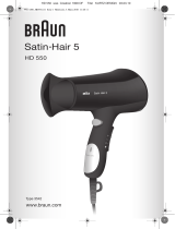 Braun HD 550 Satin Hair 5 Type 3542 Návod na obsluhu