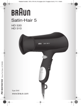 Braun HD530,  HD510,  Satin Hair 5 Používateľská príručka
