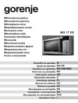 Gorenje MO17DE Používateľská príručka
