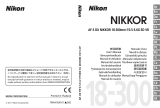 Nikon AF-S DX NIKKOR 18-300mm f/3.5-5.6G ED VR Používateľská príručka