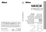 Nikon 28mm F/1.8 Používateľská príručka
