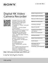 Sony FDR-AX700 Používateľská príručka