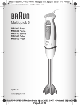 Braun MR530 SAUCE Používateľská príručka