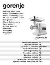 Gorenje MG2500TJW Používateľská príručka