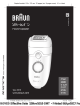 Braun 5580,  5380,  5-329,  5187,  5185,  5180,  Power Epilator,  Silk-épil 5 Používateľská príručka