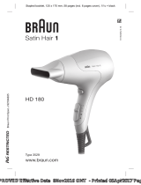 Braun HD 180, Satin Hair 1 Používateľská príručka