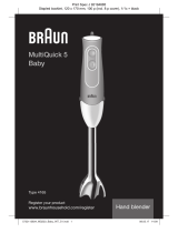 Braun Multiquick 5 staafmixer MQ 523 Baby Používateľská príručka
