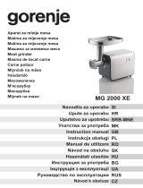 Gorenje MG2000XE Používateľská príručka