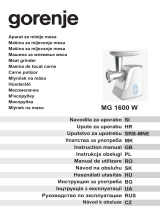 Gorenje MG1600W Používateľská príručka