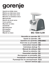 Gorenje MG1600SJW Používateľská príručka