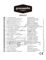 Greenworks 2500207UC2500407UC2504707UAG-MAX 2500207 Návod na obsluhu