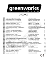 Greenworks 2502907 Používateľská príručka