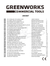 Greenworks GD40TCS Používateľská príručka