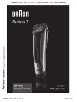 Braun BT7050 Beard trimmer, Series 7 Používateľská príručka