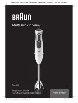 Braun MQ3126 MultiQuick 3 Spice Hand Blender Používateľská príručka