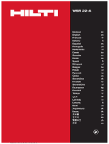 Hilti WSR 22-A Návod na používanie