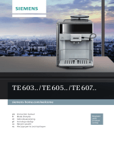 Siemens TE603201 - EQ6 Používateľská príručka