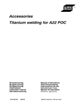 ESAB POB, POC - Accessories titanium welding Používateľská príručka