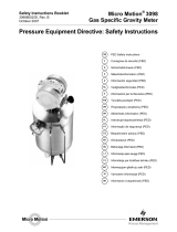 Micro Motion Pressure Equipment Directive - Model 3098 Návod na obsluhu