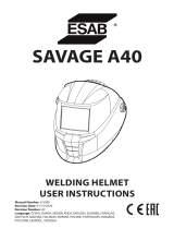 ESAB SAVAGE A40 Welding Helmet Používateľská príručka