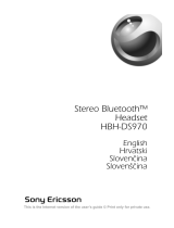 Sony Ericsson Bluetooth HBH-DS970 Používateľská príručka