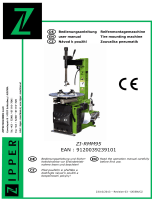 Zipper Reifenmontagemaschine ZI-RMM 95 Používateľská príručka