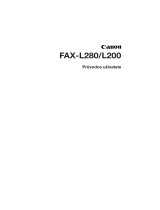 Canon FAX-L280 Užívateľská príručka