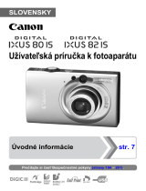 Canon Digital IXUS 82 IS Užívateľská príručka