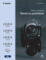 Canon LEGRIA FS22 Používateľská príručka