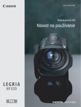 Canon LEGRIA HF G10 Používateľská príručka