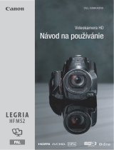 Canon LEGRIA HF M52 Používateľská príručka