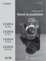 Canon LEGRIA HF R18 Používateľská príručka