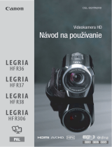 Canon LEGRIA HF R306 Používateľská príručka