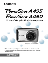 Canon PowerShot A490 Užívateľská príručka