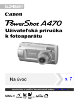 Canon PowerShot A470 Užívateľská príručka