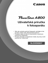 Canon PowerShot A800 Užívateľská príručka