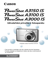 Canon PowerShot A3150 IS Užívateľská príručka
