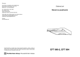 Electrolux EFT604X/A Používateľská príručka