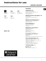 Hotpoint Ariston AVTL 104 Užívateľská príručka