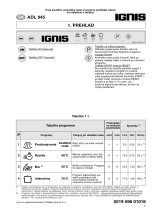 Ignis ADL 945 Užívateľská príručka