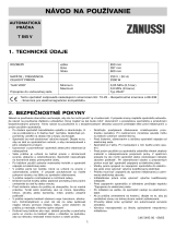 Zanussi T845V Používateľská príručka