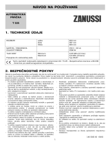 Zanussi T535 Používateľská príručka