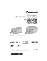 Panasonic HDCSD80EP Návod na používanie