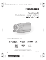 Panasonic HDCSD100 Návod na používanie
