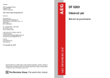 AEG DF6260ML/GB Používateľská príručka