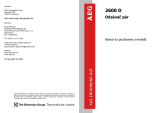 Aeg-Electrolux 2600D-A Používateľská príručka