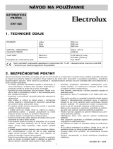 Electrolux EWT805 Používateľská príručka