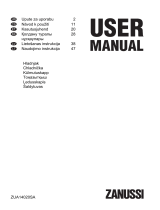 Zanussi ZUA14020SA Používateľská príručka